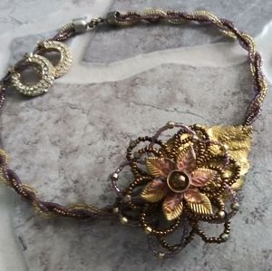 Vintage Beaded Choker & Earring Bundle